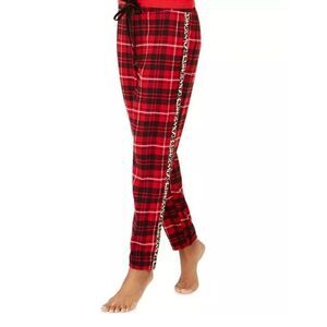 JENNI Lurex & Plaid Pajamas Pants L